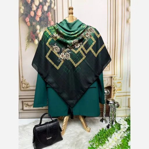 روسری نخ کاستوم زمرد