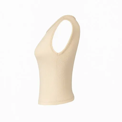 تاپ کراپ کرم زنانه، تاپ بندی شیک و راحت، مناسب سایز 34 تا 42