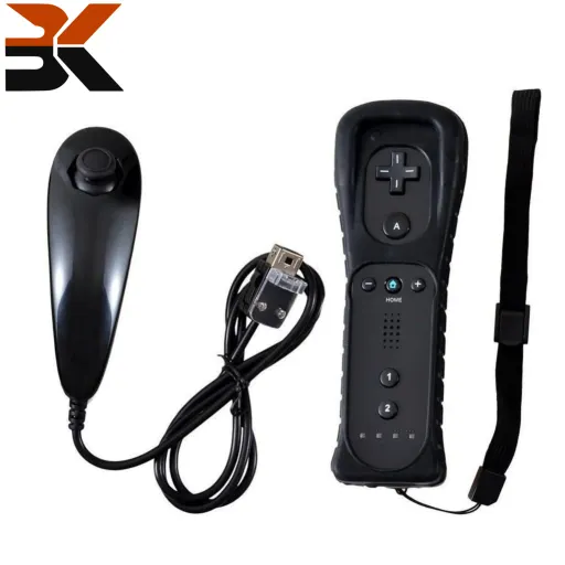کنترلر از راه دور Yudeg Wii و Nunchuck با قاب سیلیکونی