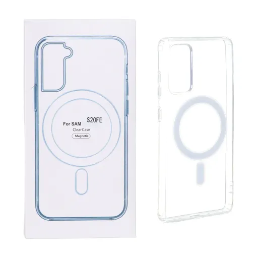 قاب مگ سیف شفاف با قابلیت شارژ MagSafe سامسونگ مدل Samsung Galaxy S20 FE