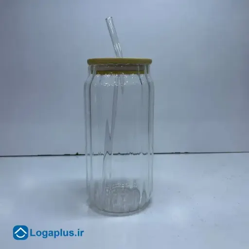 ماگ اسموتی پیرکس شیاردار نی دار طرح قوطی (پسکرایه)