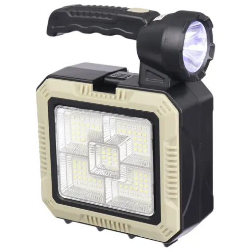 نورافکن دستی خورشیدی مدل جعبه ابزاردار کد 7739-C رنگ چند رنگ