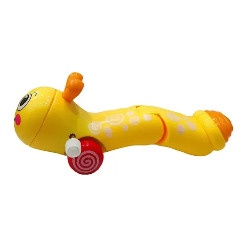 اسباببازی کوکی کرم ابریشم خندان مدل YALI 2603  Twisty Caterpillar رنگ آبی