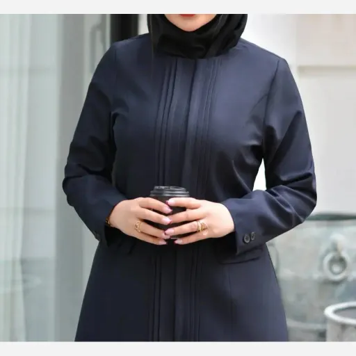 مانتو شلوار اداری لاوین سایز و رنگ رنگ آبی نفتی سایز 3