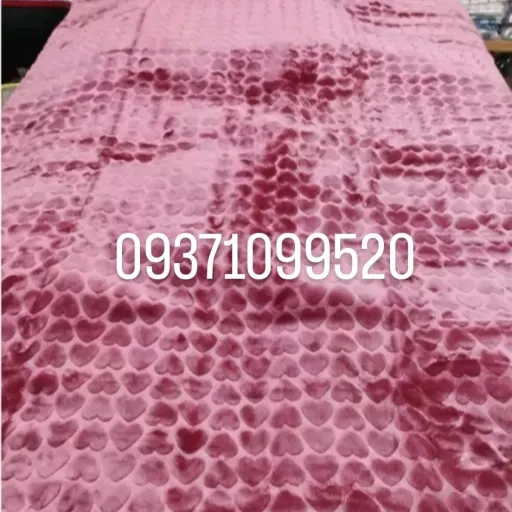 پتو نرمینه دونفره مدل نگین بسیار لطیف و براق طرح برجسته قلب ساکدار اورجینال 