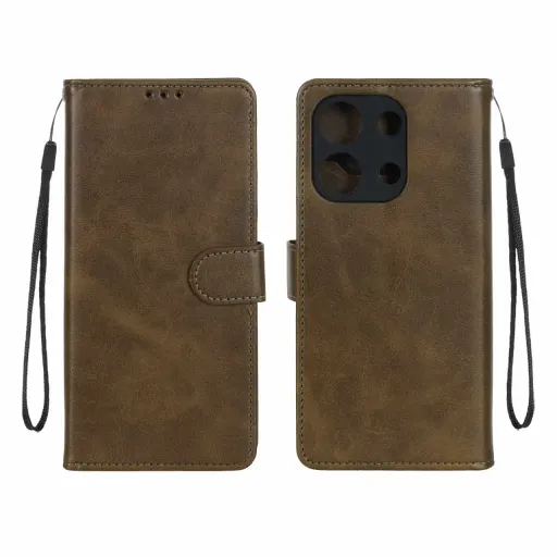 کیف موبایل مگنتی درجه یک MNC مدل Xiaomi Redmi Note 13 4G رنگ قهوه ای
