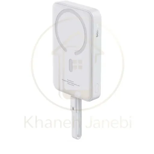پاوربانک وایرلس 10000 مگنتی بیسوس Baseus P1002210B223 Magnetic Mini توان 30 وات با کابل Type C متصل