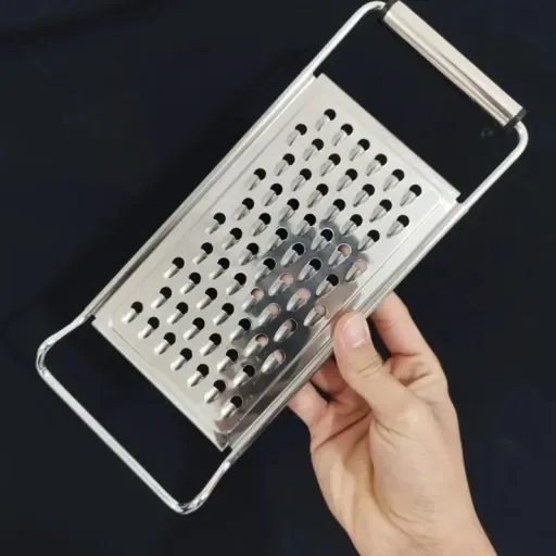 رنده تخت استیل سایز بزرگ (رنده خرد کن دستی) انتخاب نوع رنده سوراخ درشت