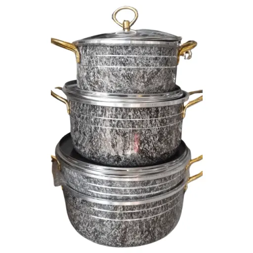 قابلمه طرح چدن طرح سنگ روژینا 7 پارچه
