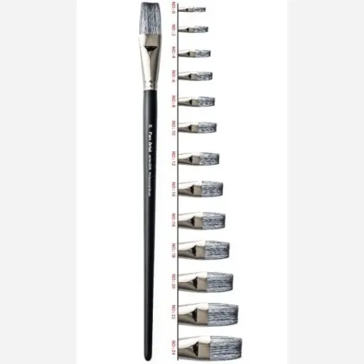 قلم مو تخت بدنه مشکی سری 2200 پارس آرتیست سایز 16