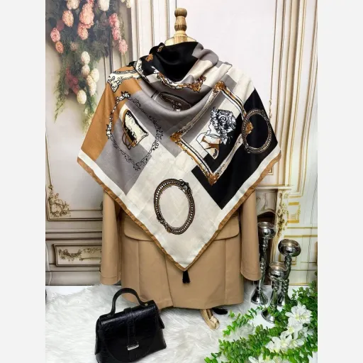 روسری نخ کاستوم قاب پرترینه