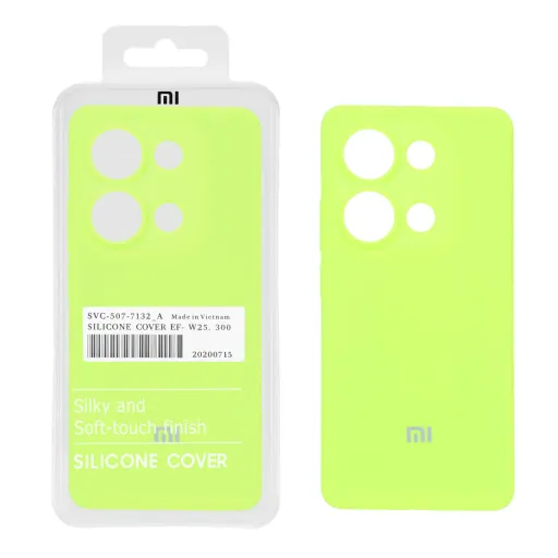 قاب سیلیکونی اورجینال پاک کنی درجه یک شیائومی مدل Xiaomi Redmi Note 14S / Note 13 Pro 4G / Poco M6 Pro 4G (پک اصلی) رنگ سبز فسفری