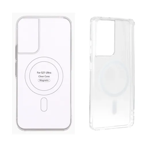 قاب شفاف مگ سیف سامسونگ اس 21 اولترا - Samsung Galaxy S21 Ultra با قابلیت شارژ MagSafe