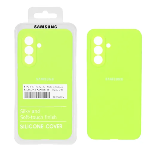 قاب سیلیکونی درجه یک پاک کنی محافظ لنزدار اورجینال سامسونگ Samsung Galaxy A56 / A36 (پک دار) رنگ صورتی فانتزی