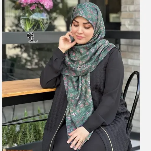 روسری نخ کاستوم طرح گلشن