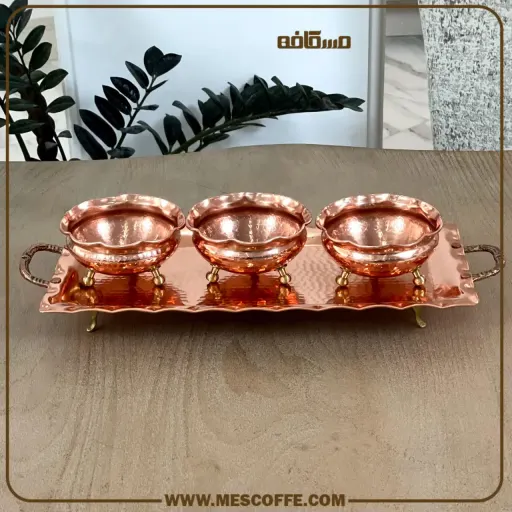 ست اردو خوری مسی چکشی