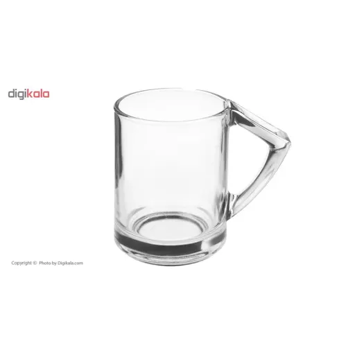 لیوان شیشه اصفهان مدل نیلوفر کد 440 بسته 6 عددی رنگ بی رنگ شفاف