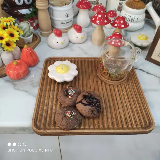 تخته سرو چوبی رنگین کمان با کیفیت بالا 