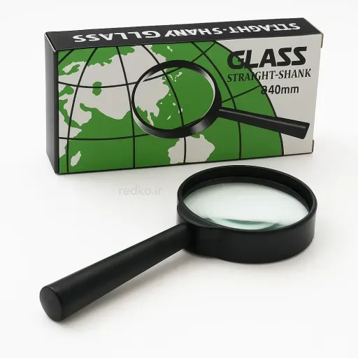 ذره بین کوچک سایز 40mm مدل GLASS Straight-Shank در مداد قرمز
