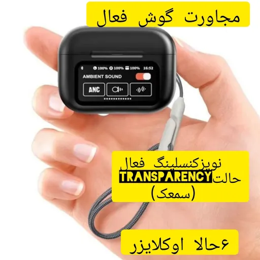 ایرپاد مانیتور دار مدل A9PRO ورژن 2025 نویزکنسلینگ فعال نسخه اصلی