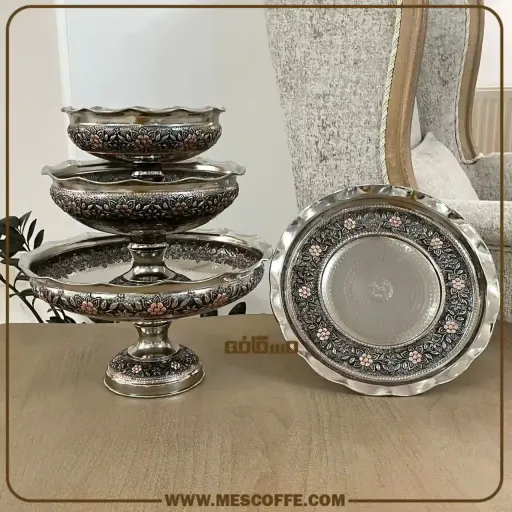 سرویس پذیرایی مسی برای جهیزیه(مدل گلبرگ الماستراش)