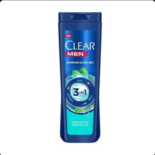 شامپو و ژل دوش مردانه 3 در  1 کلییر Clear ضد شوره و نرم کننده 350 میل برای صورت بدن و مو