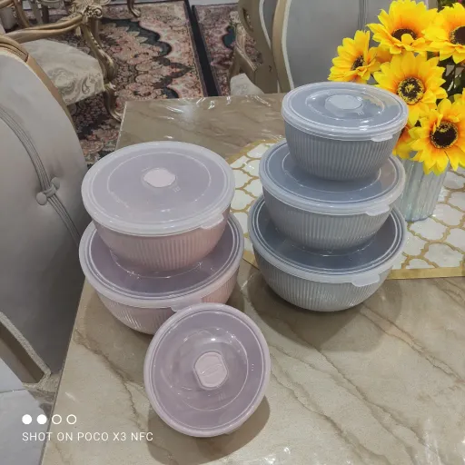 ظرف نگهدارنده مواد غذایی 3تیکه طرح گرد