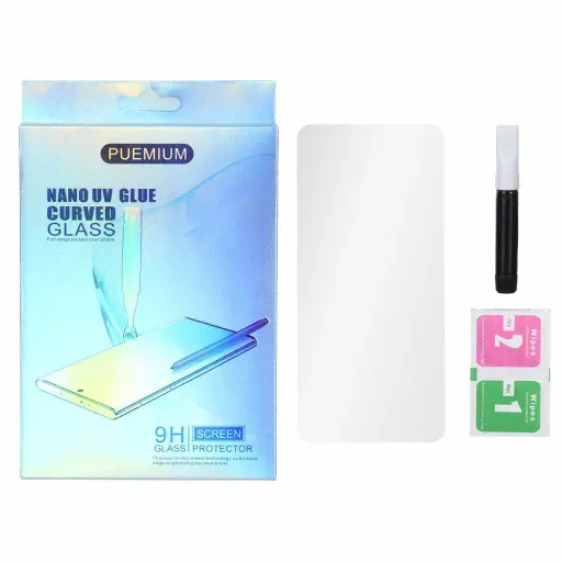 گلس محافظ صفحه نمایش شیشه ای UV Puemium سامسونگ مدل Samsung Galaxy S20 (پک دار)