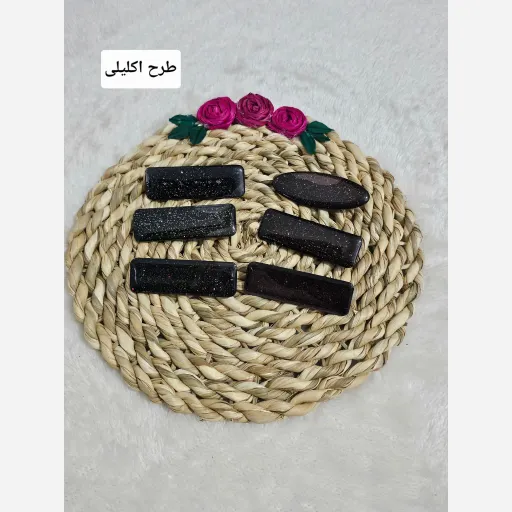 گیره مو انبری رزینی درجه یک تکی طرح طرح هندوانه یلدایی