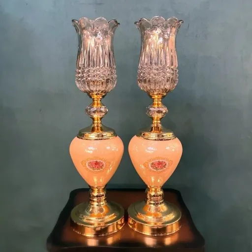 شمعدان رومیزی ویانا گلدار