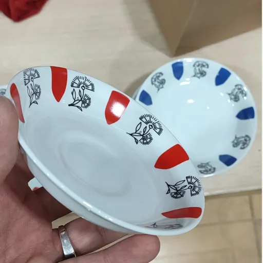 نعلبکی چینی مدل محرمات رنگ سبز