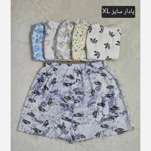 شورت زنانه پادار و اسلیپ نخی  سایز XL پادار