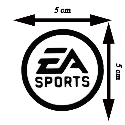 استیکر حرارتی(اتویی)لباس و پارچه طرح  ea sport  در ابعاد 5 در 5 سانتیمتر  مجموعه 2 عددی رنگ مشکی