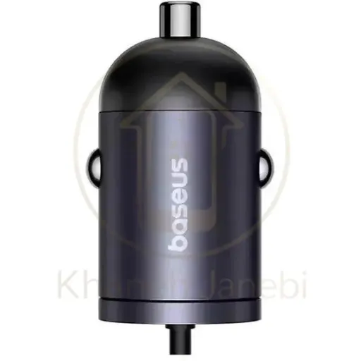 شارژر فندکی بیسوس Baseus Tiny Star Mini Car Charger C00035001121-01 توان 30 وات همراه با کابل متصل