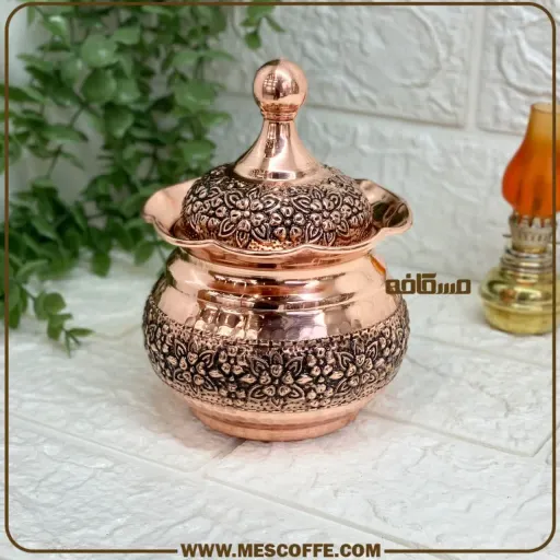 خرید قندان مسی جدید (مدل گنبدی کد 1592)