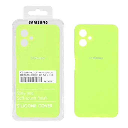قاب سیلیکونی درجه یک پاک کنی اورجینال سامسونگ Samsung Galaxy A06 (پک اصلی) رنگ صورتی فانتزی