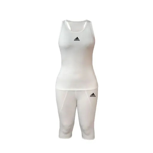 ست تاپ و شلوارک زنانه طرح adidas مدلn8575