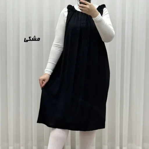 سارافون نخی زنانه کوتاه ساده فری سایز مناسب تا سایز 52 گزینه ها زرشکی