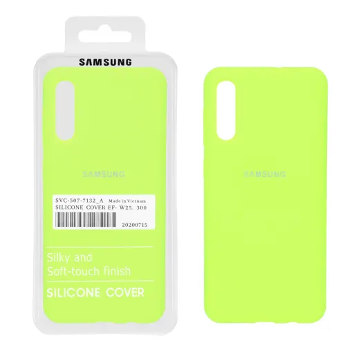 قاب سیلیکونی درجه یک پاک کنی اورجینال سامسونگ Samsung Galaxy A50 / A50s / A30s - سبز فسفری (پک دار)