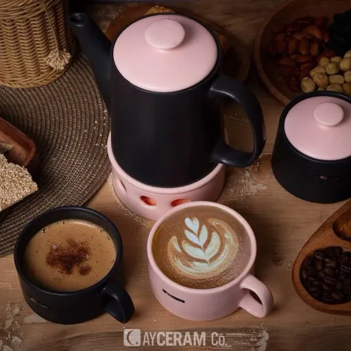 سرویس چایخوری هفت پارچه طرح پیزا سرامیک برند آیسرام