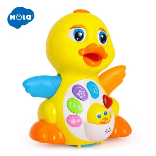 اردک موزیکال HOLA Toys 808  اسباببازی موزیکال و حرکتی کودکانه