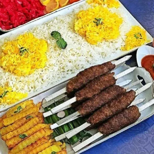 سیخ کباب تابه سیخ گالوانیزه کوچک(بسته 10 تایی)طول14cm یک بسته 10عددی ، میل کباب