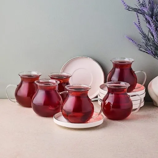 استکان پیرکس مدل خمره ای فنجان پیرکس تپلی