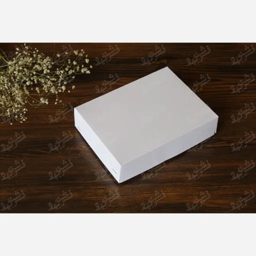 مجموع 20 عددی جعبه جعبه فرم سفید قنادی ابعاد 33در23 ارتفاع 5/5 تا 7/5 سانتیمتر