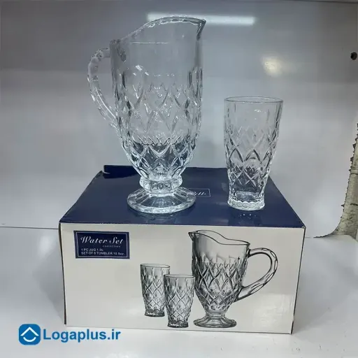 ست پارچ و لیوان 7 پارچه کریستال مدل تراش آنجلیکا (پسکرایه)