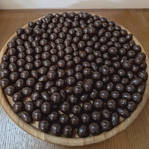 دراژه شکلاتی مغزدار(500 گرمی)با مغز نخود و بادام زمینی و کشمش