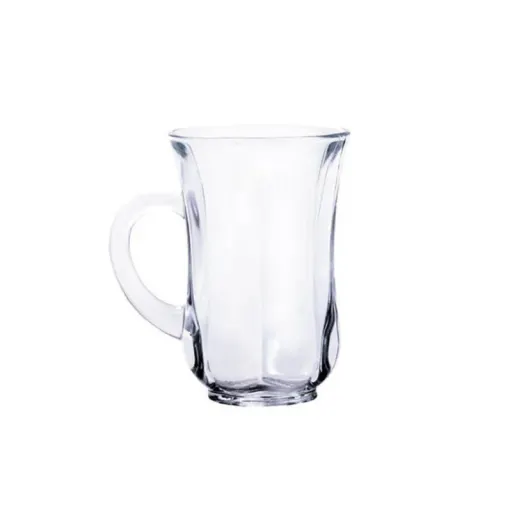 فنجان شیشه و بلور اصفهان مدل تارا بسته 6 عددی رنگ بی رنگ شفاف