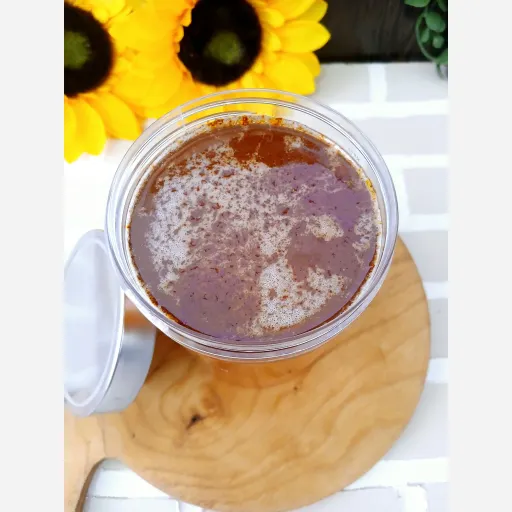 عسل زعفران طبیعی 500گرمی (ترکیب عسل چند گیاه طبیعی با زعفران نگین درجه یک)
