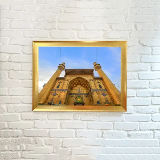 تابلو ایوان نجف اشرف - در دو نمای روز و شب - با تضمین کیفیت سایز سایز ۲ (40*60 سانتی متر)
