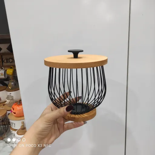 بانک گردویی فلزی و چوب